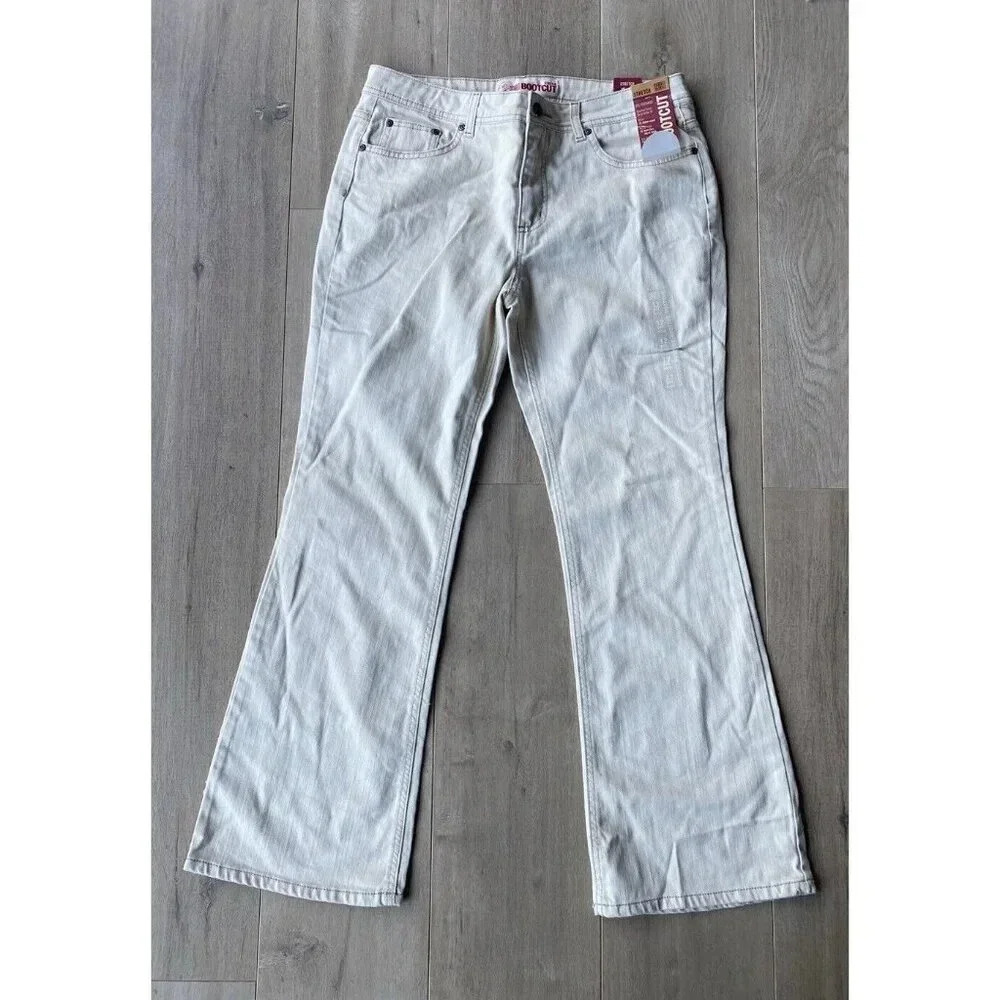 Faded Glory Stretch Bootcut Womens Jeans‎  Size 12P Fruit Khaki
